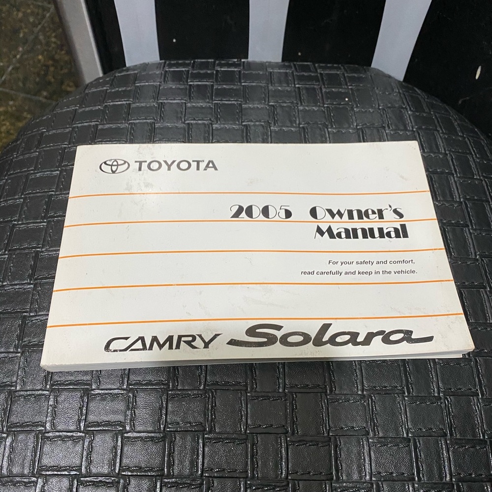 2005 Toyota owners solara manual